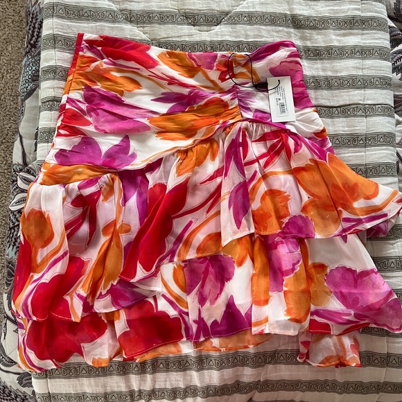 NWT Milly Mira Paper Peony Print Skirt - Picture 5 of 5